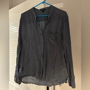 Blue James Perse button down long sleeve blouse. Size 3 (large)